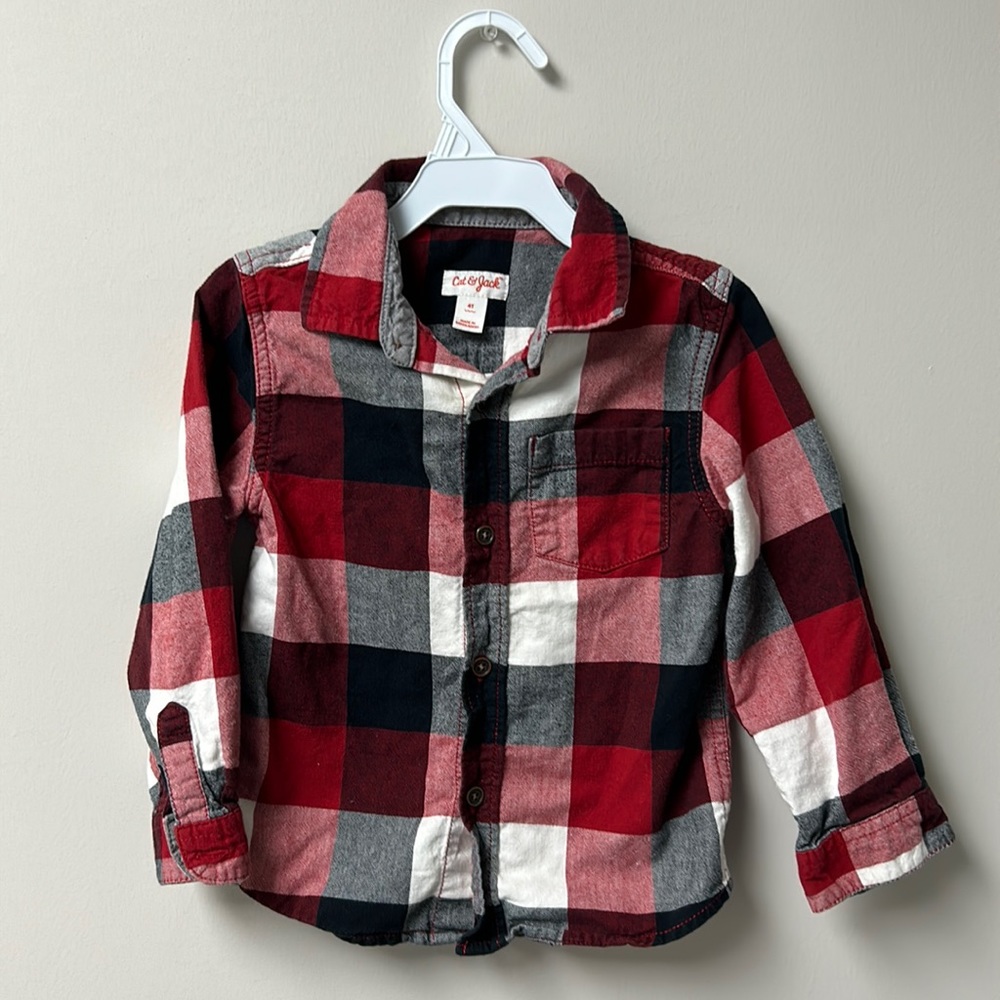 Boys Cat & Jack checked shirt.